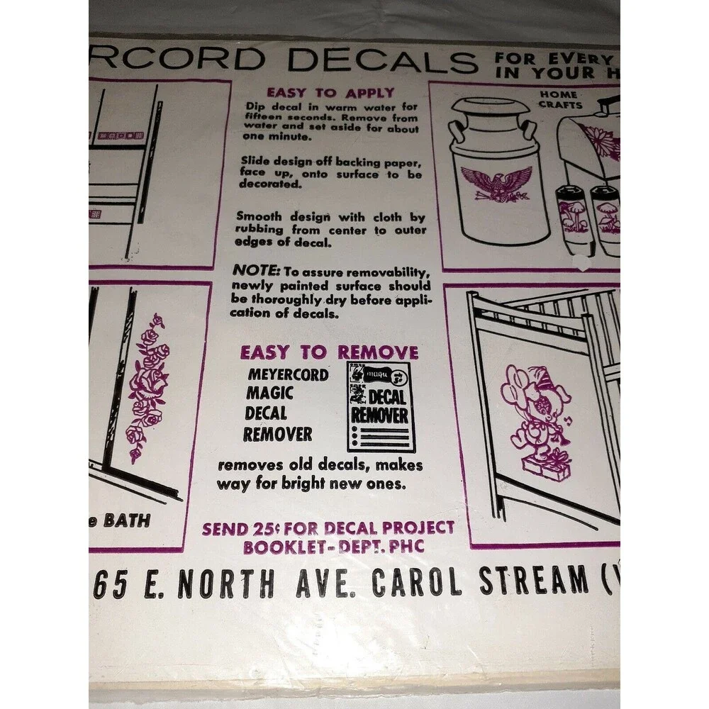Pack Vintage Meyercord Decals Unopened  1535-A Country Store 1970’s